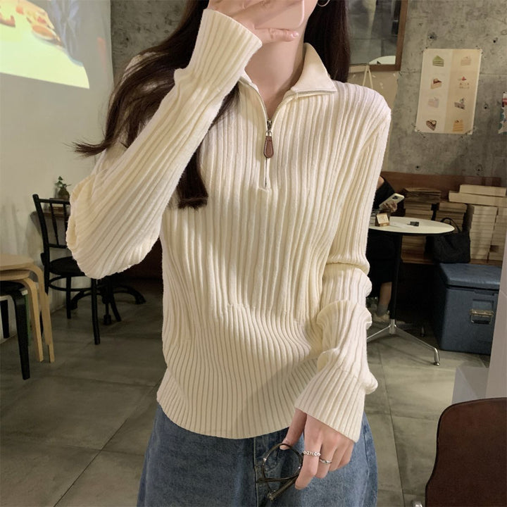 Kvinnor elegant skuren sweatshirt med ståkrage Mirla-Eva Jonsson