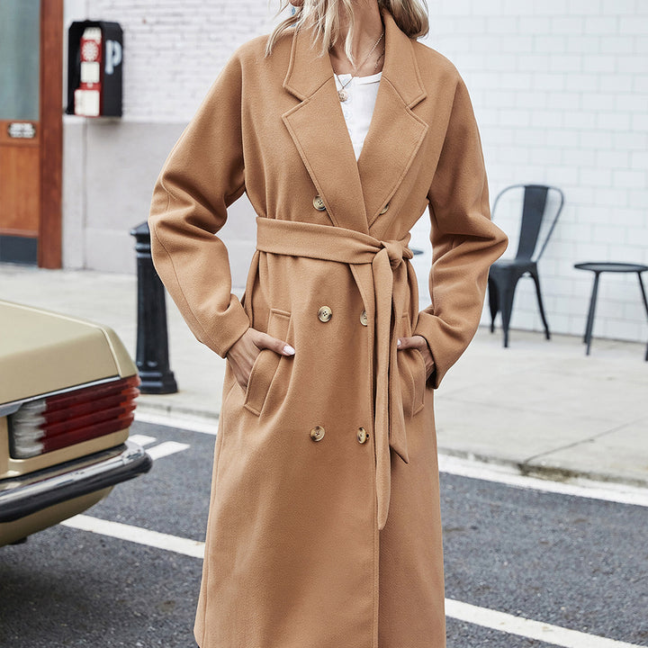 Kvinnor elegant trenchcoat med figursydd bälte och stora fickor Eva Jonsson-Eva Jonsson