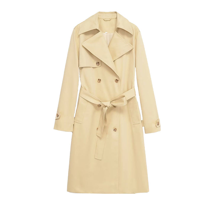 Kvinnor elegant trenchcoat med praktiskt midjebälte Mirla-Eva Jonsson