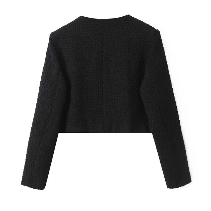 Kvinnor eleganta Cropped-jacka med eleganta knappdetaljer Eva Jonsson-Eva Jonsson