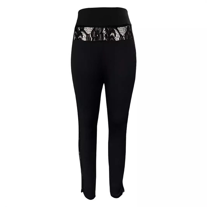 Kvinnor eleganta leggings med spetsdetaljer Mirla-Eva Jonsson
