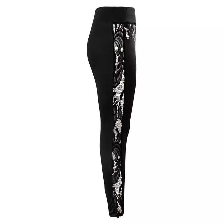 Kvinnor eleganta leggings med spetsdetaljer Mirla-Eva Jonsson