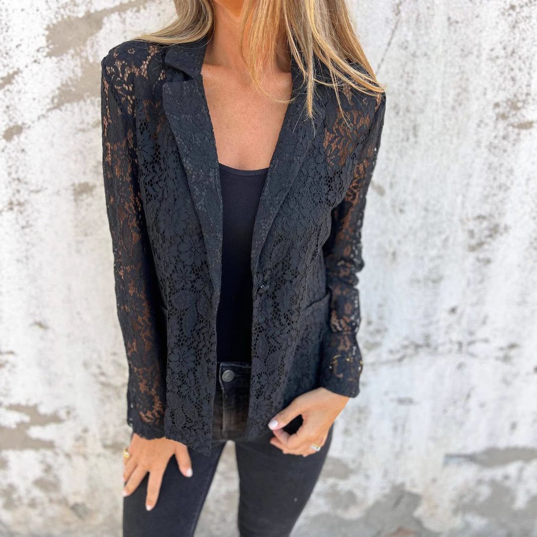 Kvinnor eleganta spetsblazer Mirla-Eva Jonsson