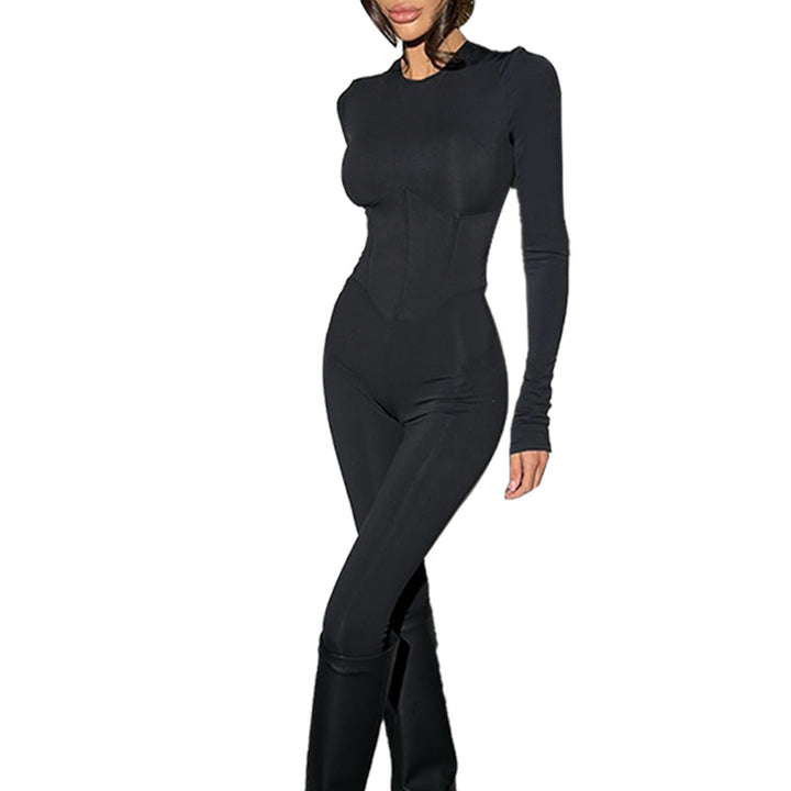 Kvinnor figursydda jumpsuit med lång ärm och elegant siluett Mirla-Eva Jonsson