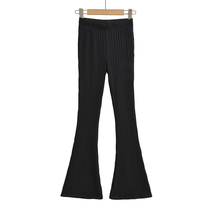 Kvinnor flared stickade leggings med hög midja Mirla-Eva Jonsson