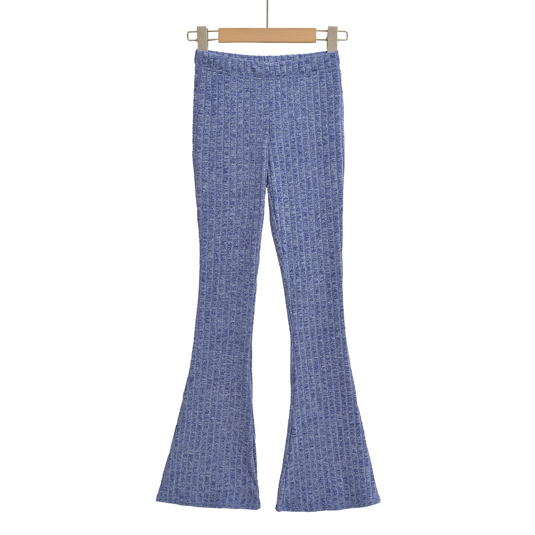 Kvinnor flared stickade leggings med hög midja Mirla-Eva Jonsson