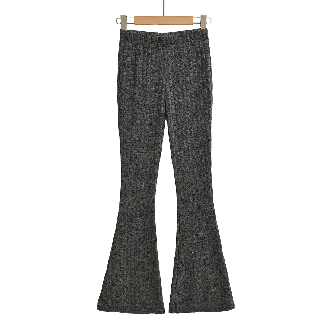 Kvinnor flared stickade leggings med hög midja Mirla-Eva Jonsson