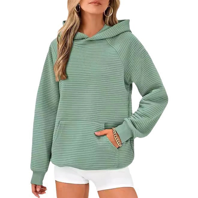 Kvinnor hoodie av strukturerat tyg Mirla-Eva Jonsson