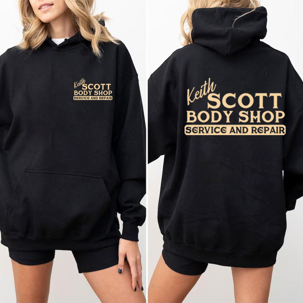 Kvinnor hoodie sweatshirt med kreativ tryck och mjukt fleece-material Mirla-Eva Jonsson