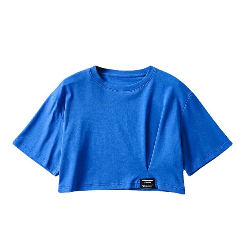 Kvinnor kort crop-top med avslappnad passform och elastisk nederkant Mirla-Eva Jonsson