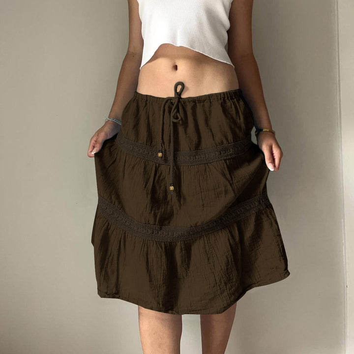 Kvinnor luftig Jumpskirt med elastisk midja och rynkor Mirla-Eva Jonsson