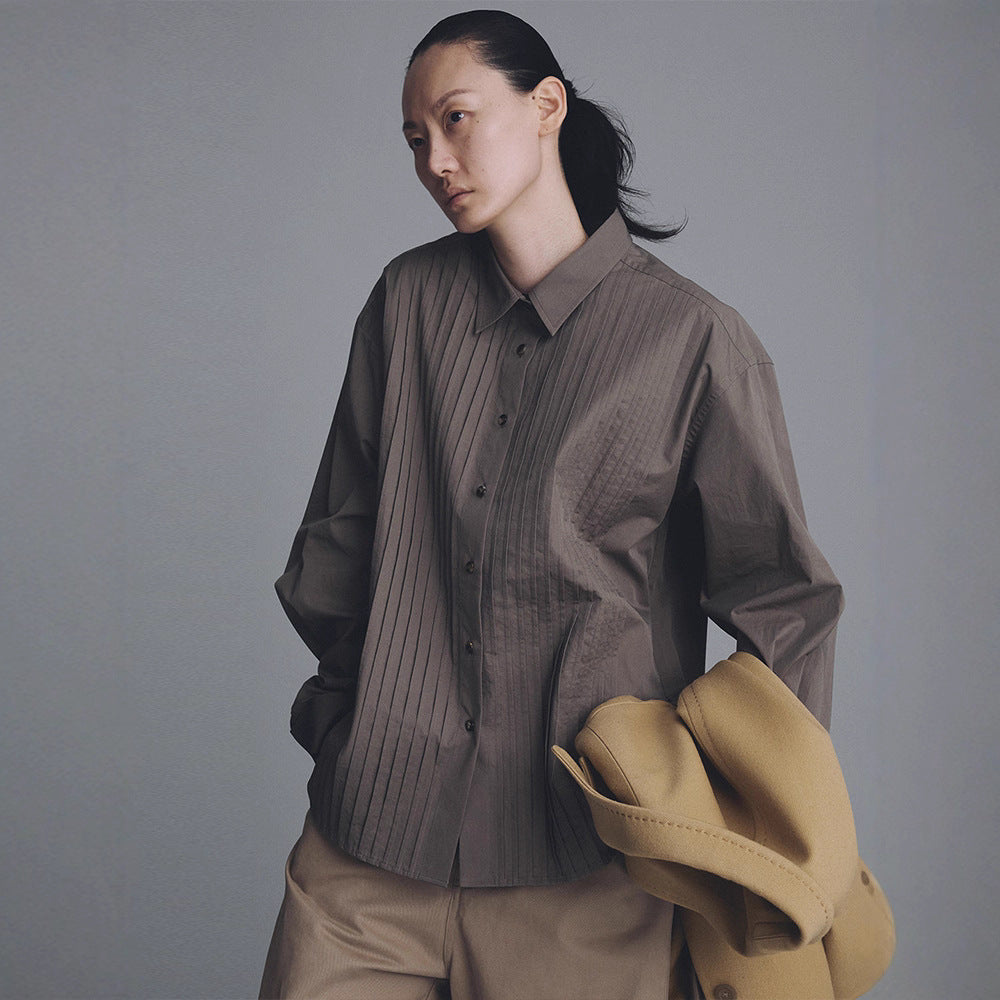 Kvinnor luftig skjorta blus med texturerad design Mirla-Eva Jonsson