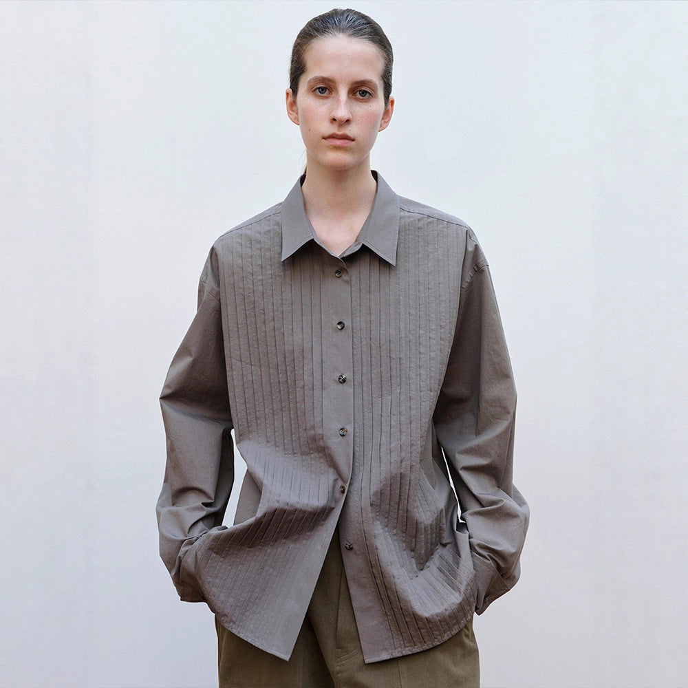 Kvinnor luftig skjorta blus med texturerad design Mirla-Eva Jonsson