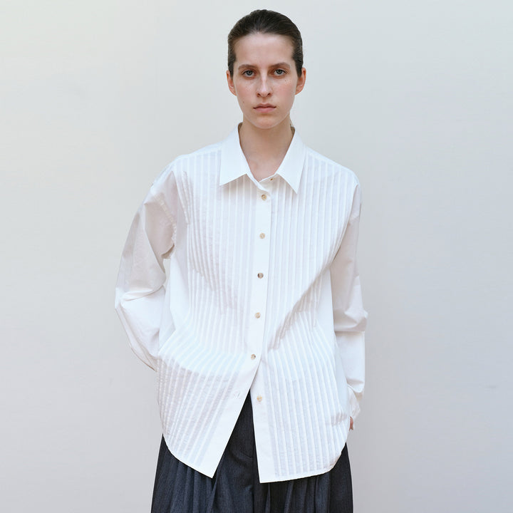 Kvinnor luftig skjorta blus med texturerad design Mirla-Eva Jonsson