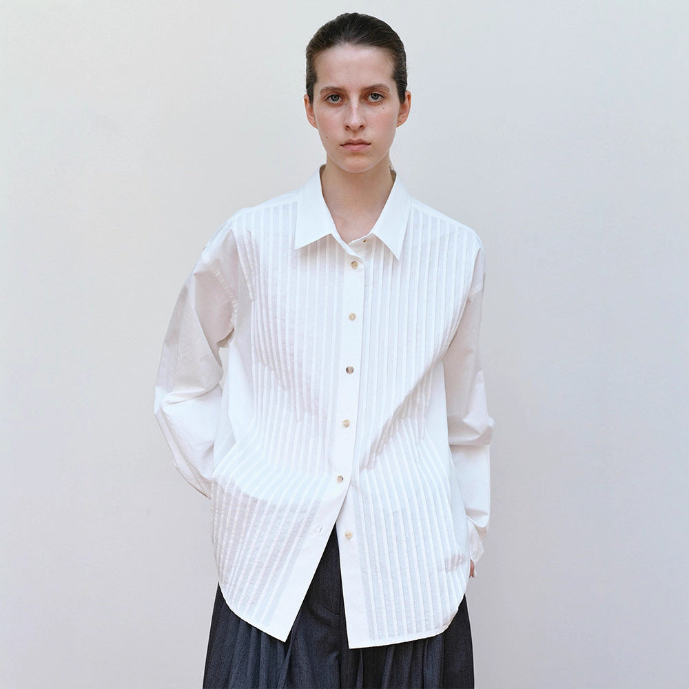 Kvinnor luftig skjorta blus med texturerad design Mirla-Eva Jonsson