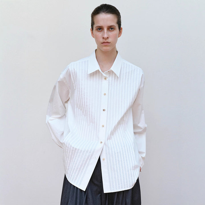 Kvinnor luftig skjorta blus med texturerad design Mirla-Eva Jonsson