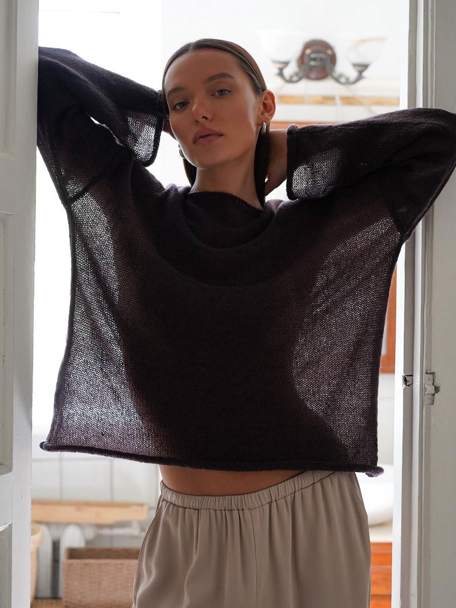 Kvinnor luftig stickad tröja Mirla-Eva Jonsson