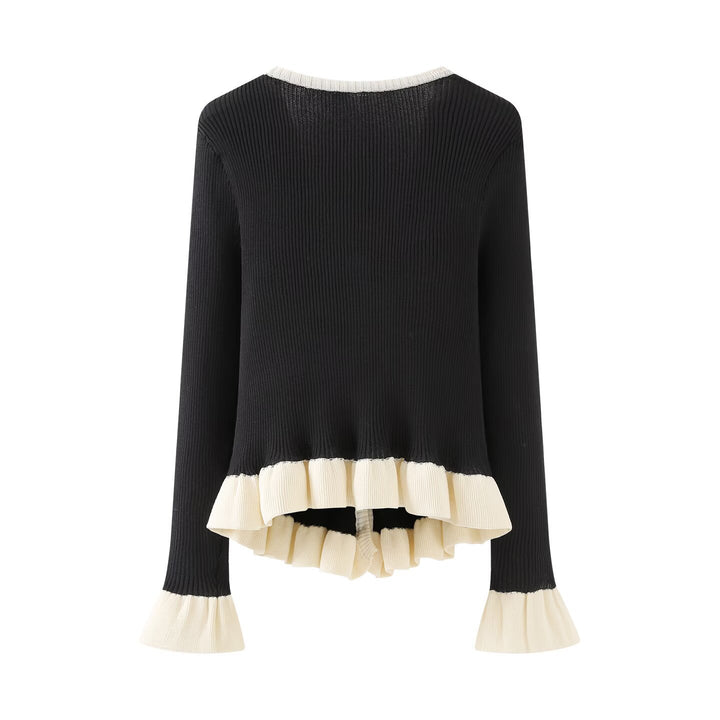 Kvinnor mode cardigan med volangdesign Mirla-Eva Jonsson