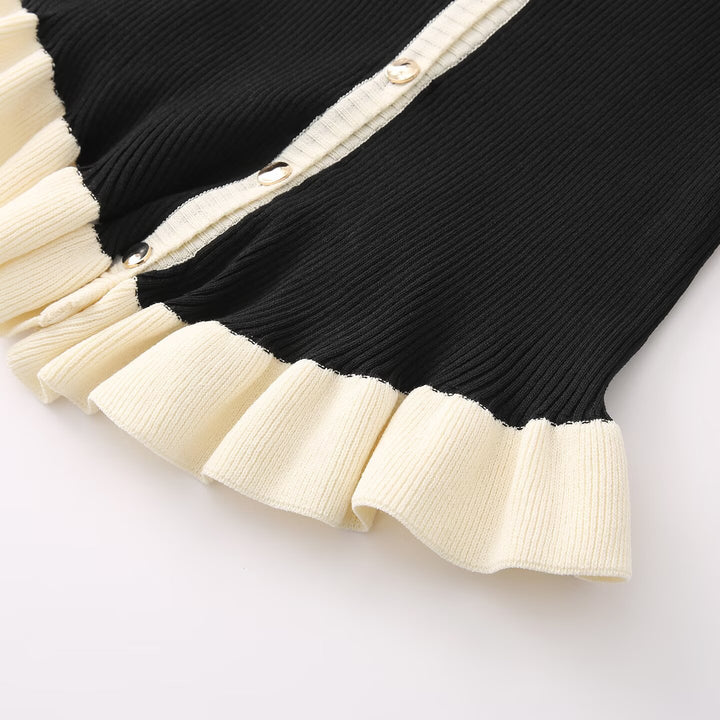 Kvinnor mode cardigan med volangdesign Mirla-Eva Jonsson