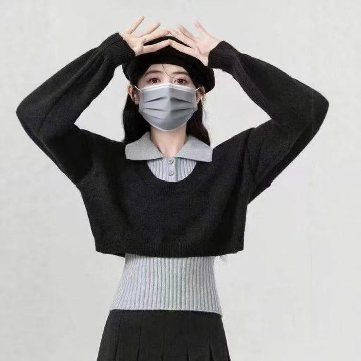 Kvinnor modet crop sweater med unik design Mirla-Eva Jonsson