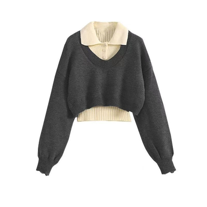 Kvinnor modet crop sweater med unik design Mirla-Eva Jonsson