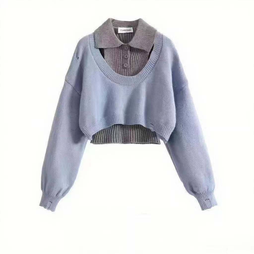 Kvinnor modet crop sweater med unik design Mirla-Eva Jonsson