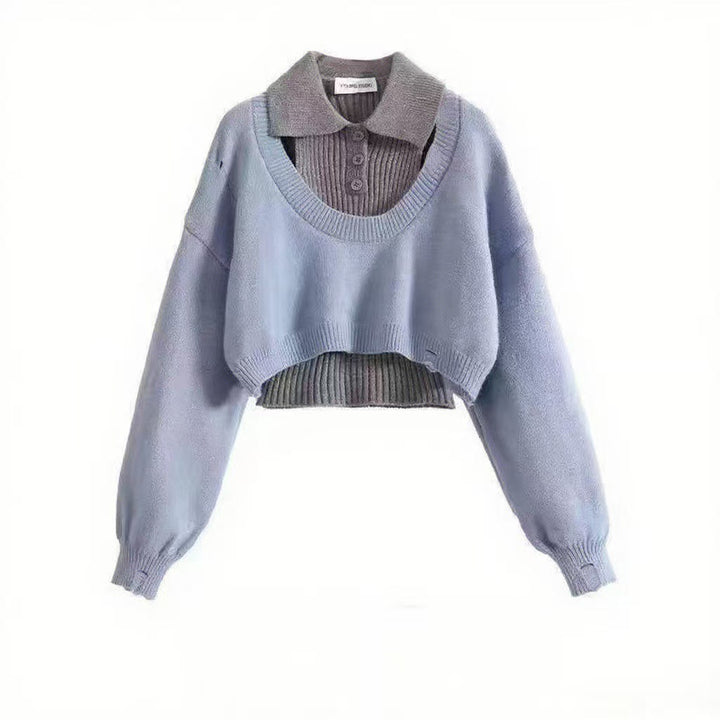 Kvinnor modet crop sweater med unik design Mirla-Eva Jonsson