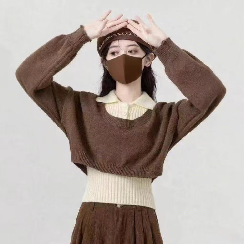 Kvinnor modet crop sweater med unik design Mirla-Eva Jonsson