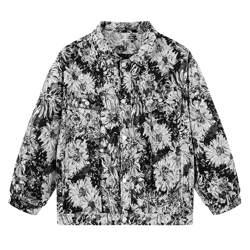 Kvinnor modisch Blousonjacka med blommönster Mirla-Eva Jonsson