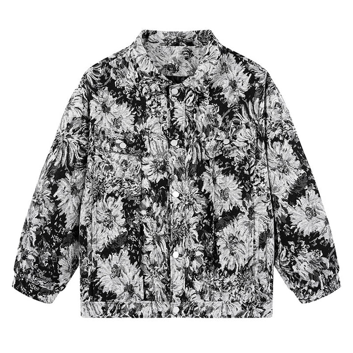 Kvinnor modisch Blousonjacka med blommönster Mirla-Eva Jonsson