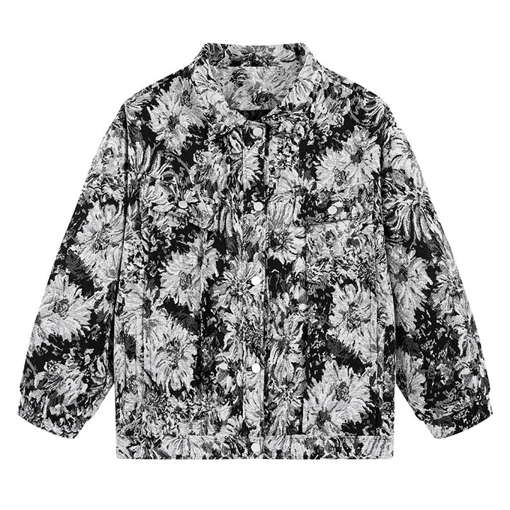 Kvinnor modisch Blousonjacka med blommönster Mirla-Eva Jonsson