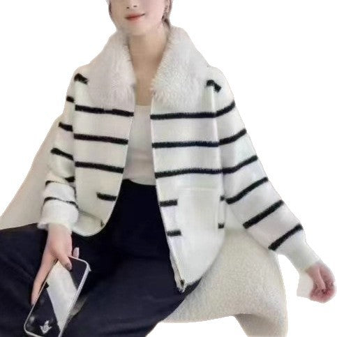 Kvinnor mysig cardigan med mjukt foder krage Mirla-Eva Jonsson
