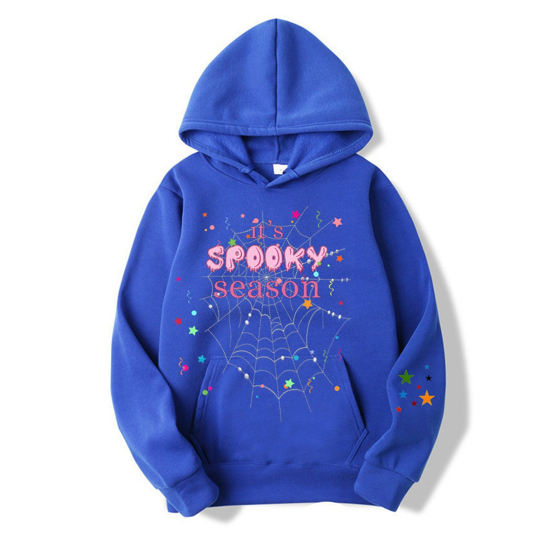 Kvinnor mysig hoodie med grafisk Halloween-design Mirla-Eva Jonsson
