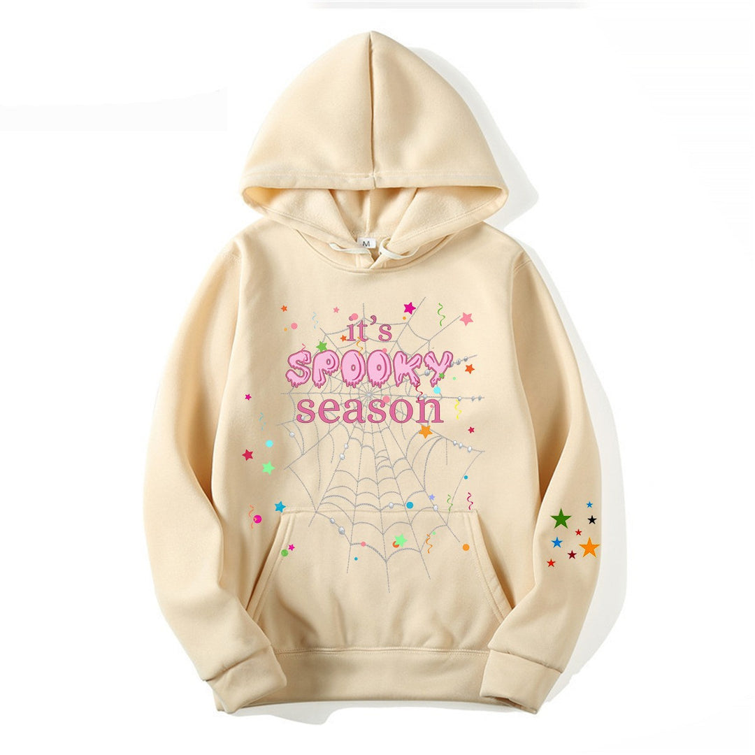 Kvinnor mysig hoodie med grafisk Halloween-design Mirla-Eva Jonsson