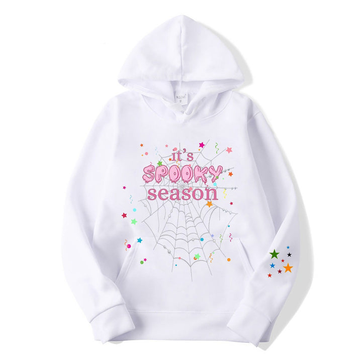 Kvinnor mysig hoodie med grafisk Halloween-design Mirla-Eva Jonsson