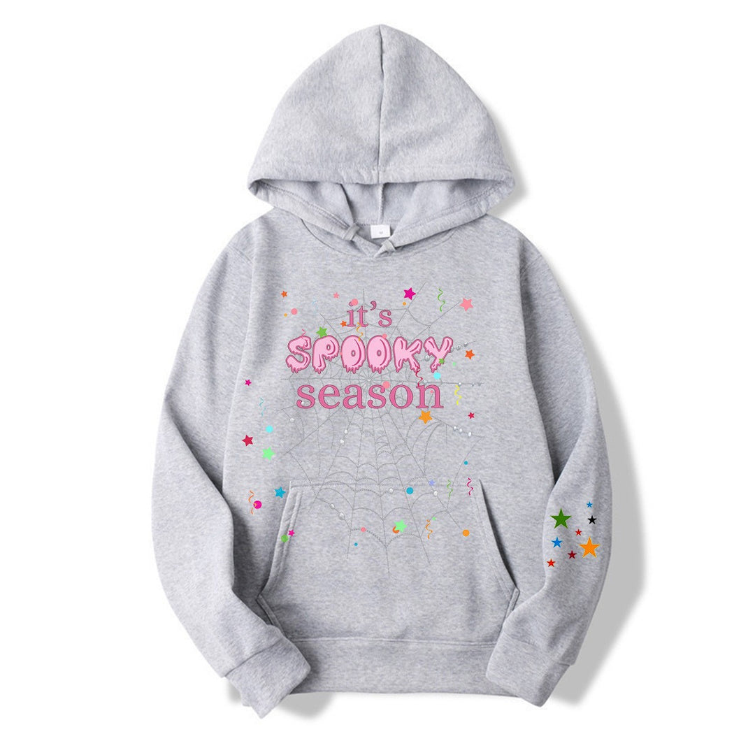 Kvinnor mysig hoodie med grafisk Halloween-design Mirla-Eva Jonsson