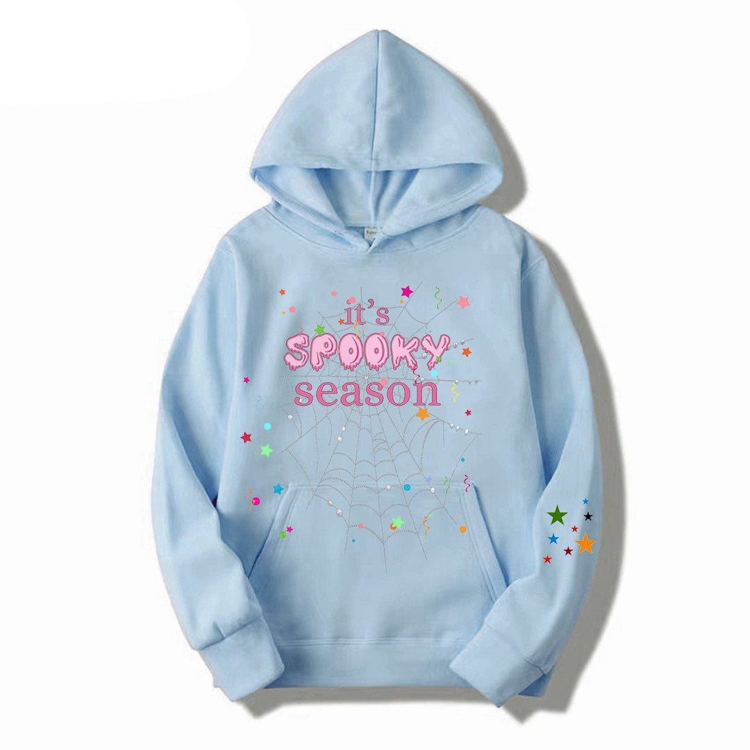 Kvinnor mysig hoodie med grafisk Halloween-design Mirla-Eva Jonsson