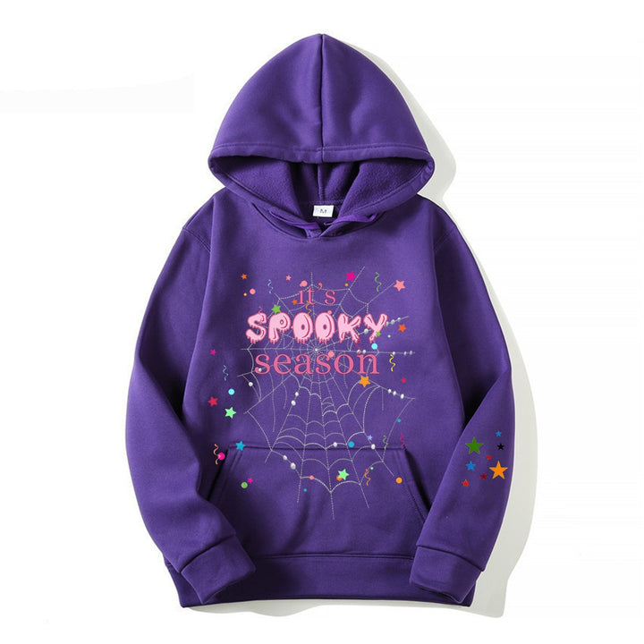 Kvinnor mysig hoodie med grafisk Halloween-design Mirla-Eva Jonsson
