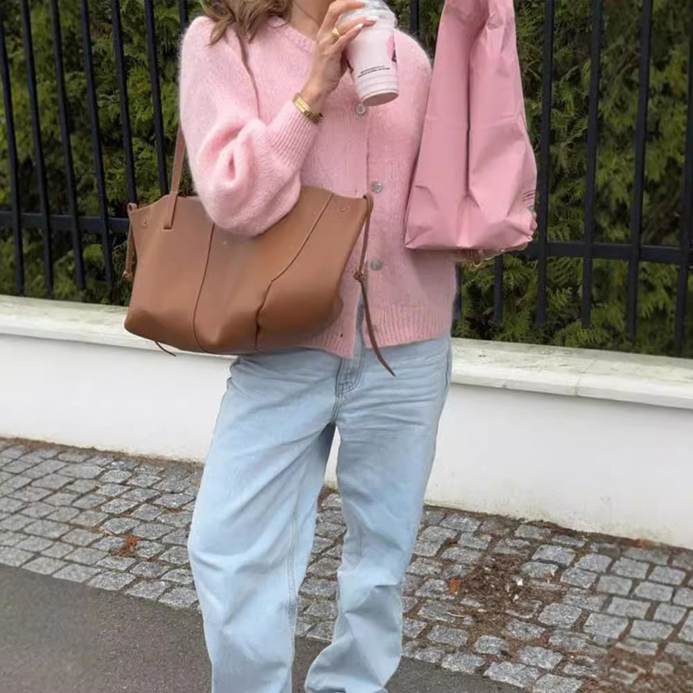 Kvinnor mysig kofta med ballongärmar Eva Jonsson-Eva Jonsson