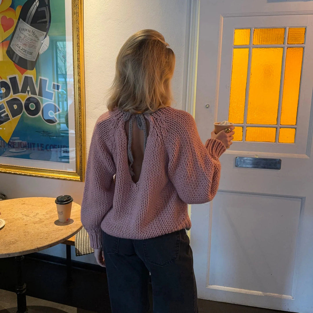 Kvinnor mysig stickad tröja Mirla-Eva Jonsson