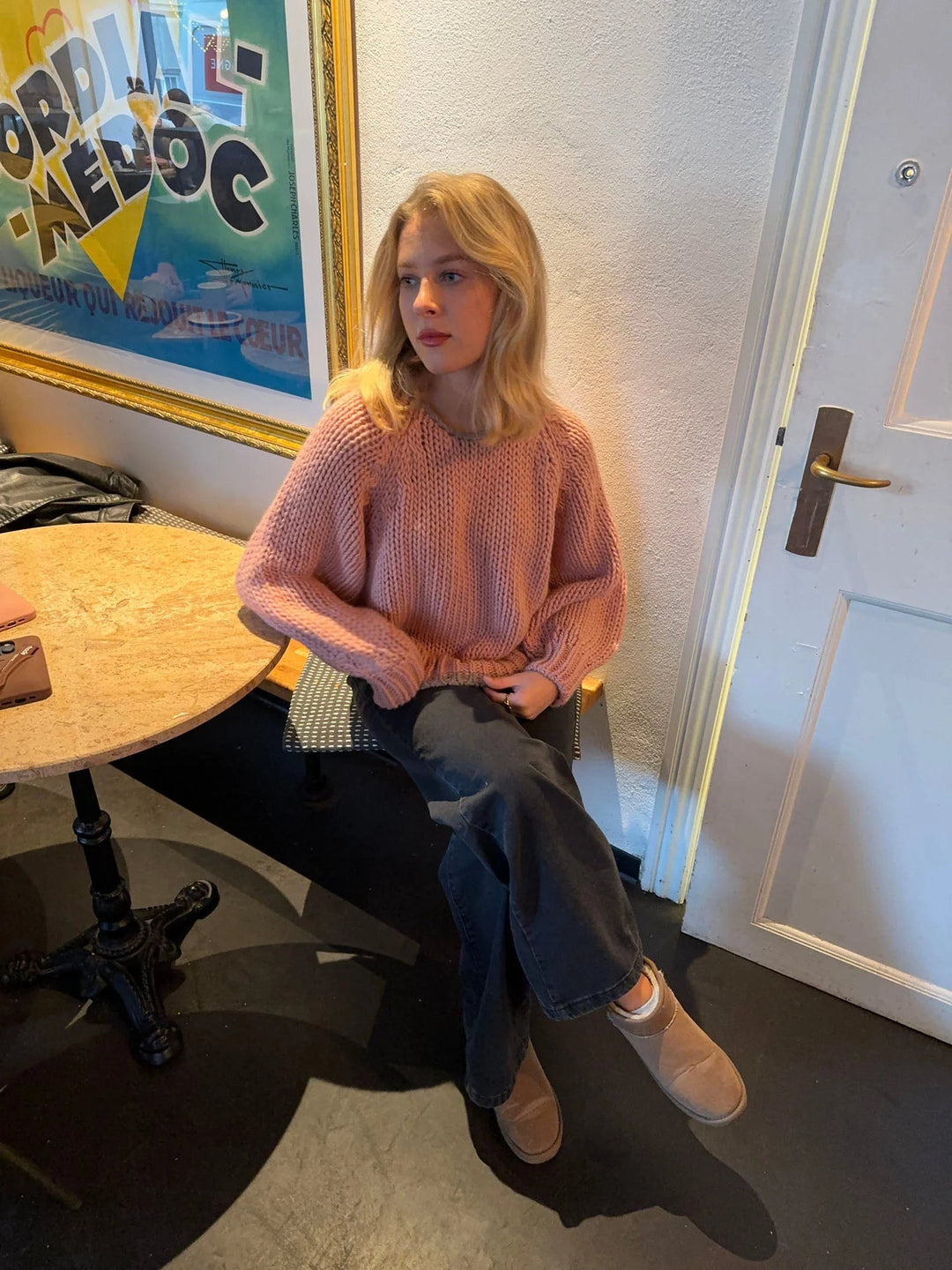 Kvinnor mysig stickad tröja Mirla-Eva Jonsson