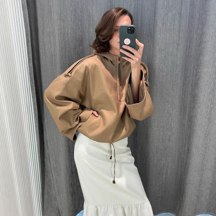 Kvinnor oversized fleecejacka med praktiska fickor Mirla-Eva Jonsson