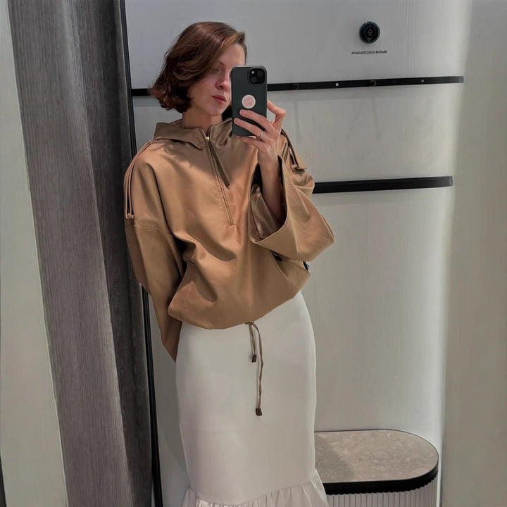 Kvinnor oversized fleecejacka med praktiska fickor Mirla-Eva Jonsson