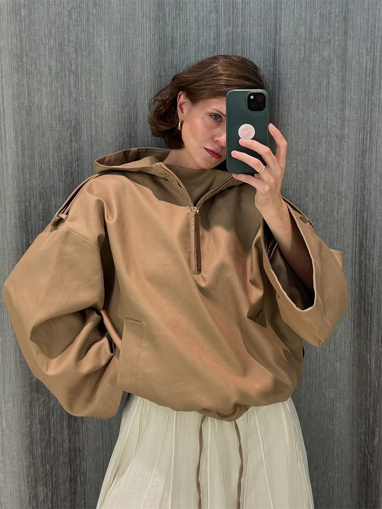 Kvinnor oversized fleecejacka med praktiska fickor Mirla-Eva Jonsson