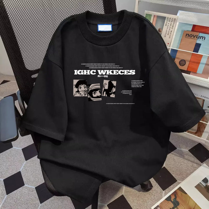 Kvinnor oversized grafisk T-shirt Mirla-Eva Jonsson