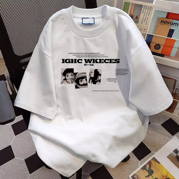 Kvinnor oversized grafisk T-shirt Mirla-Eva Jonsson