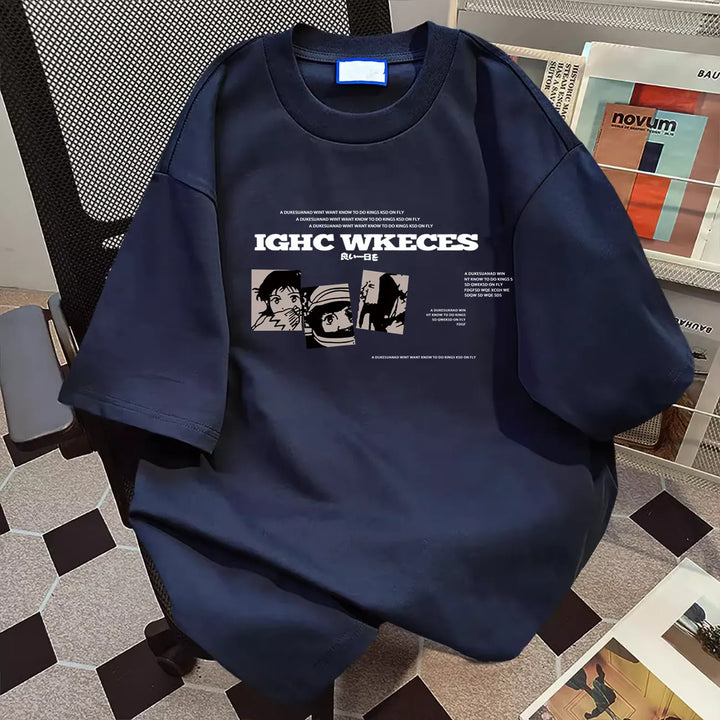 Kvinnor oversized grafisk T-shirt Mirla-Eva Jonsson