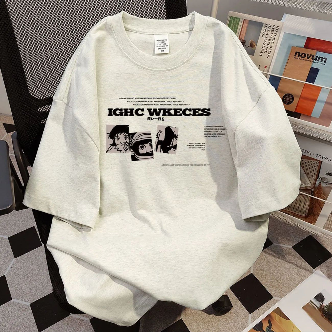 Kvinnor oversized grafisk T-shirt Mirla-Eva Jonsson