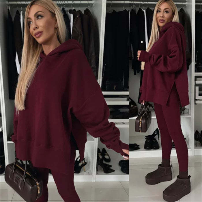 Kvinnor oversized hoodie i modernt leopardmönster Mirla-Eva Jonsson