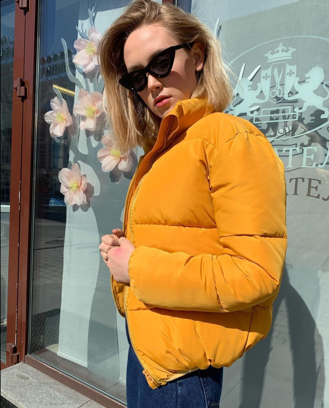 Kvinnor quiltad vinterjacka med hög krage Mirla-Eva Jonsson